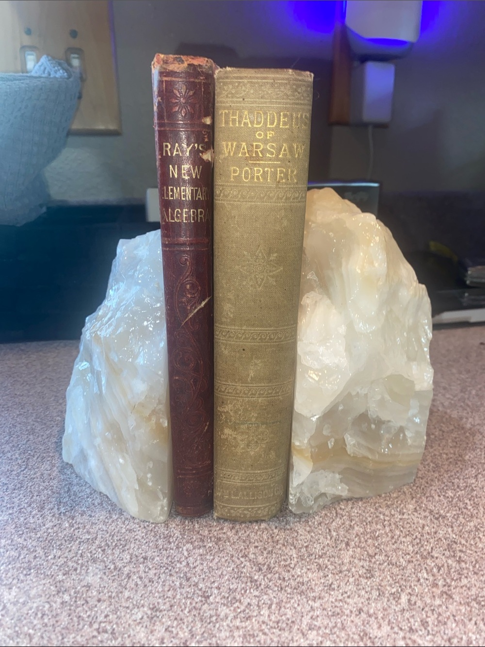 Gorgeous vintage Crystal Quartz Bookends